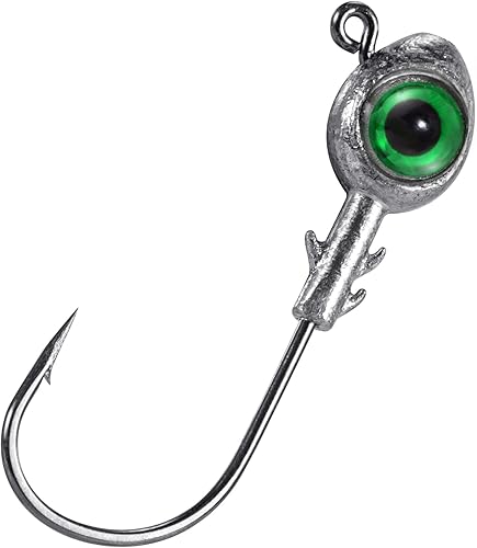 Dr.Fish Paquete de 10 plantillas de ojos de pesca, ojos 3D, cabezas de trucha, anzuelo, cebo vivo, cabezas de plástico para agua salada, 12 oz, 38