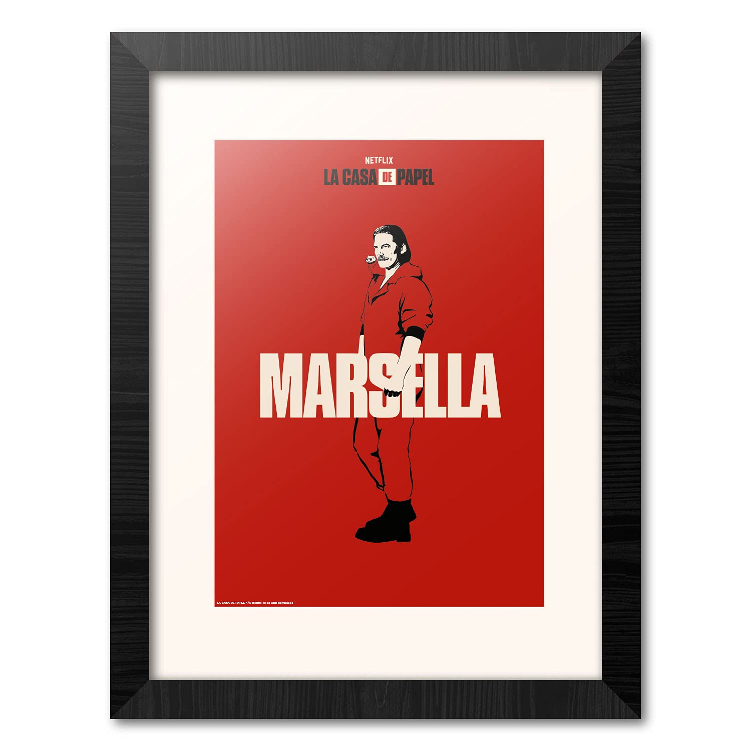 Grupo Erik Framed Print 30 x 40 cm Marseille, Decorative Print La Casa de Paper, Poster House of Paper/Print La Casa de Paper