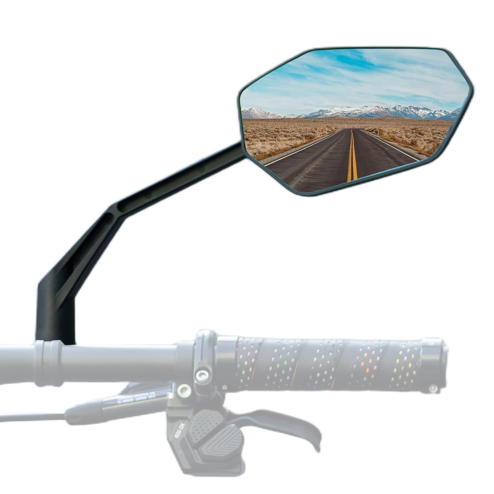ROCKBROS Bike Mirror, HD 360°Rotatable Adjustable Safety Anti-Glare & Break-Proof Rear View Mirror, Universal Fit for 20-23mm Handlebar for MTB, E-bikes, Electric Scooters, Right