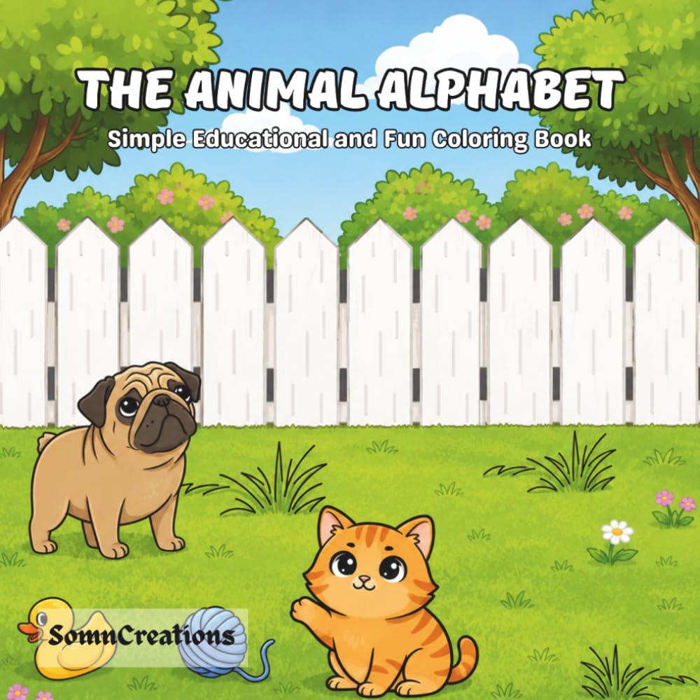 The Animal Alphabet: Simple Education and Fun Coloring Book