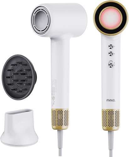 mera - Secador de pelo biiónico profesional, secado rápido, secado rápido, con difusor magnético y concentrador para mujeres, modo seguro de