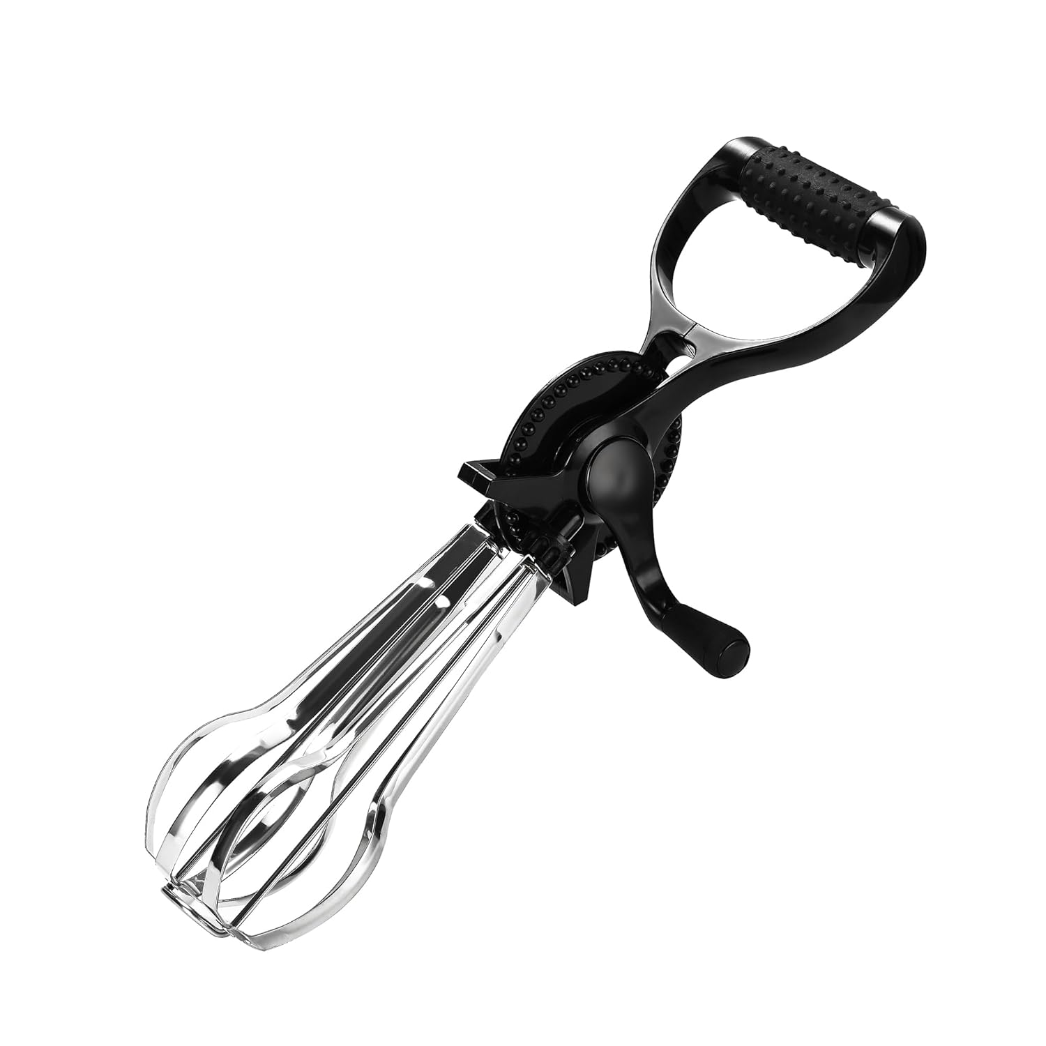 Fox Run Stainless Steel Manual Hand Mixer Black Retro Style Egg Beater 13 x 4