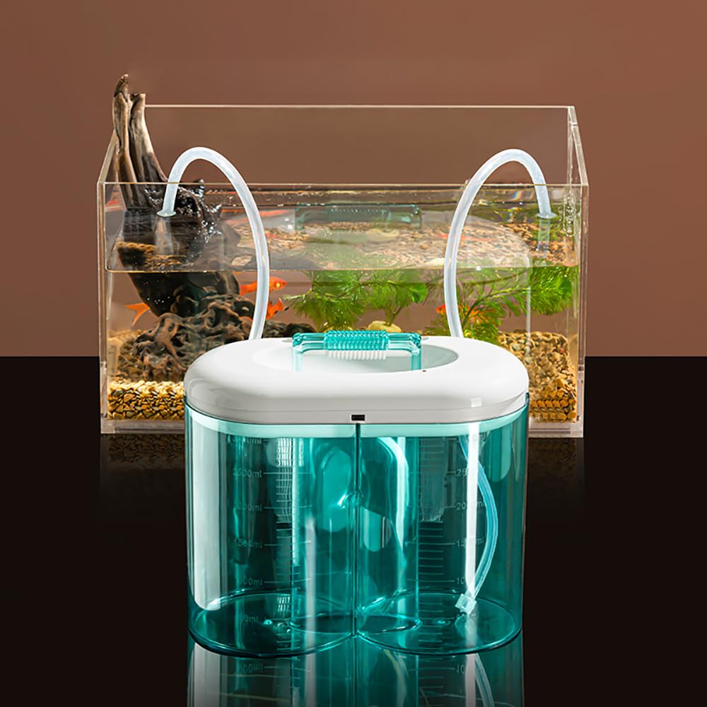 Cambiador de Agua Sincrónico para Pecera, Cambiador de Agua para Acuario, Herramienta de Cambio de Agua Automático para Limpieza de Peceras de 3000 Ml, Bomba de Cambio de Agua Sincrónica Eléctrica
