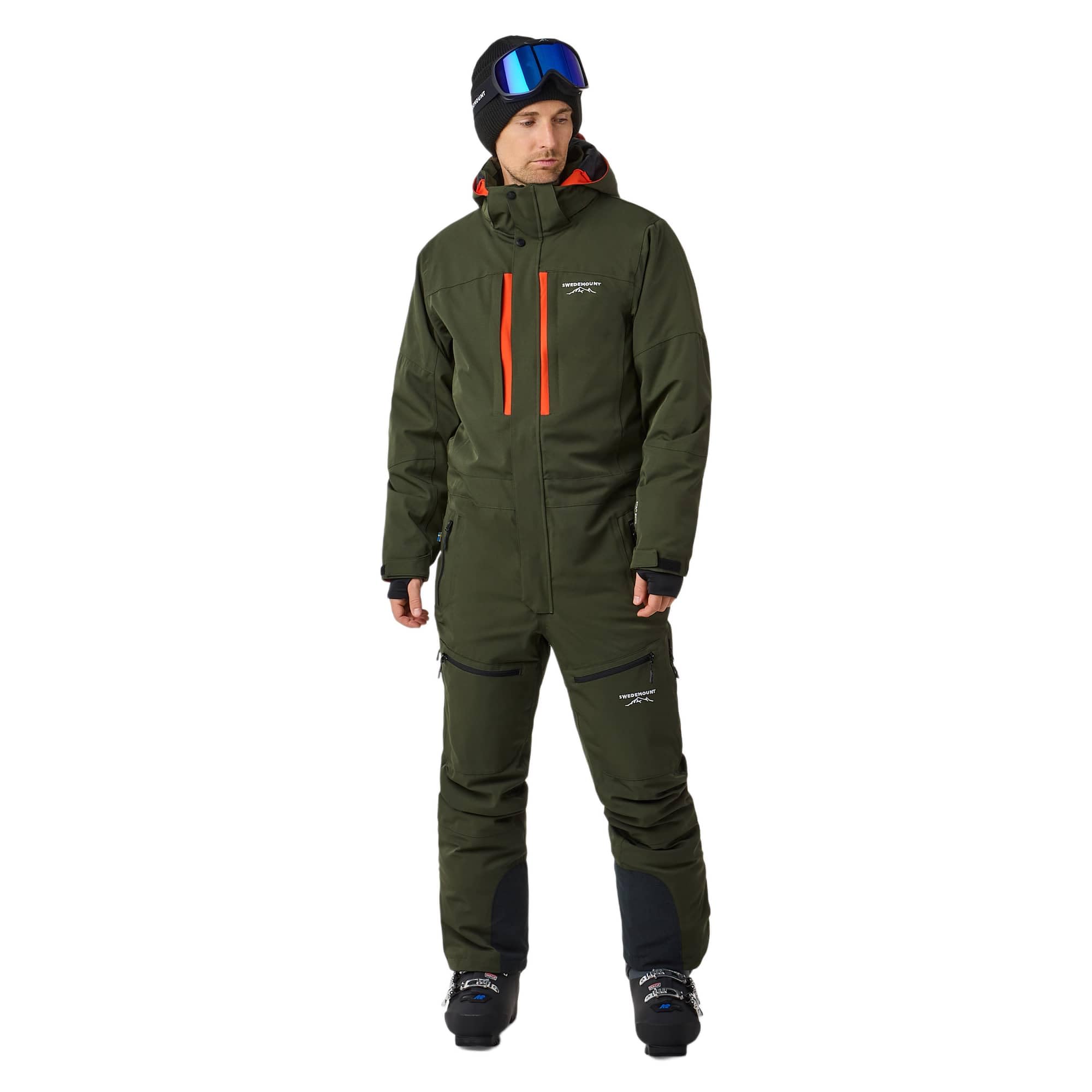 Swedemount St Anton Combinaison de Ski pour Homme Imperméable 8000mm avec Capuche Amovible et Technologie STX