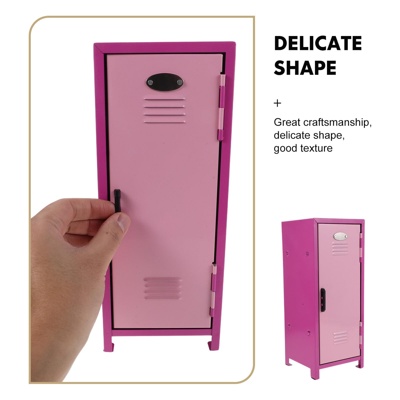 Kleiner Kosmetik Aufbewahrungsbox aus Eisen mit Deckel Multifunktionaler Make Up Organizer für Schreibtisch Rosa mit Mehreren Fächern für Hautpflege und Beauty Zubehör