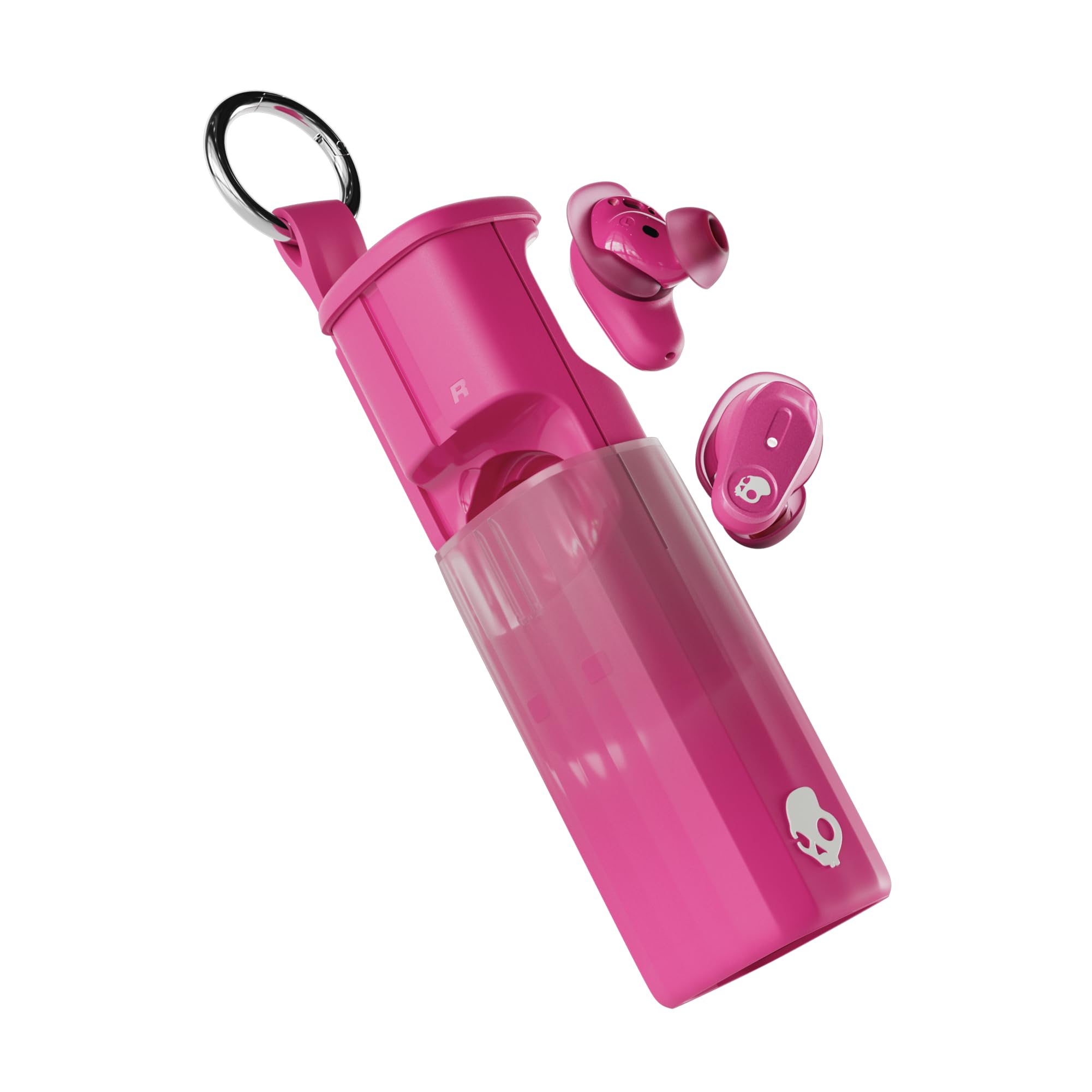 Skullcandy Method 360 ANC Wireless Earbuds, Sound by Bose, Bluetooth Headphones, Premium Noise Cancelling, Up to 40 Hrs Battery, Sweat and Water Resistant, Microphone for iPhone Android - Crazy Pink