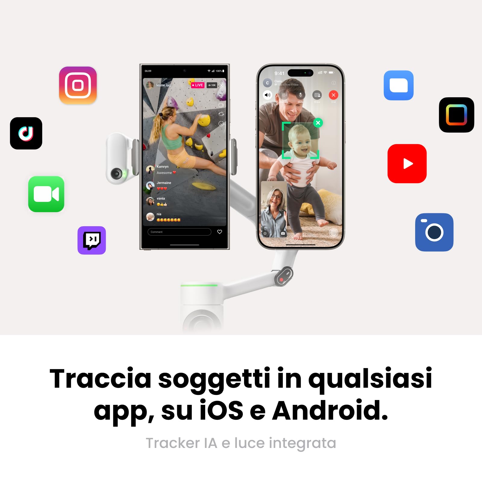 Flow 2 Pro Grey - AI Gimbal per Smartphones Innovativo - Dettaglio