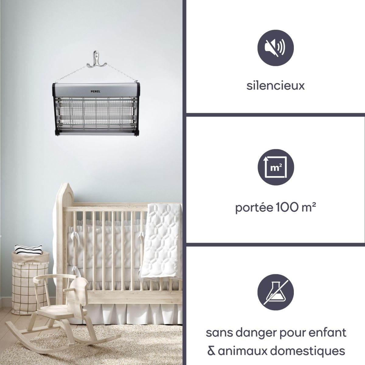 Perel - Lote de 2 destructores de insectos (30 W, eléctrico, moscas, 2 x 15 W)