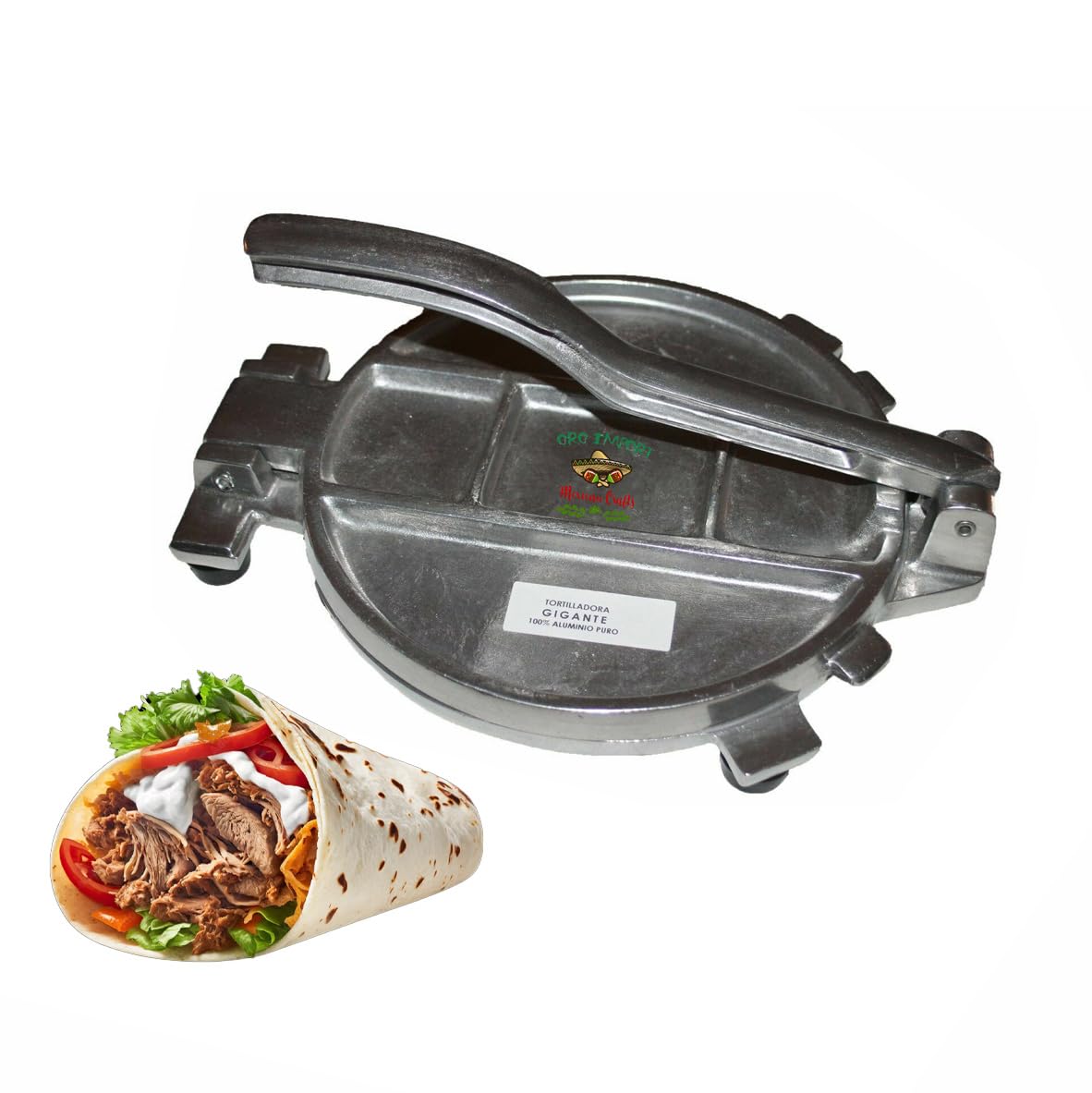 Huge Giant Tortilla Press Burrito Maker Cast Aluminum Tortilladora