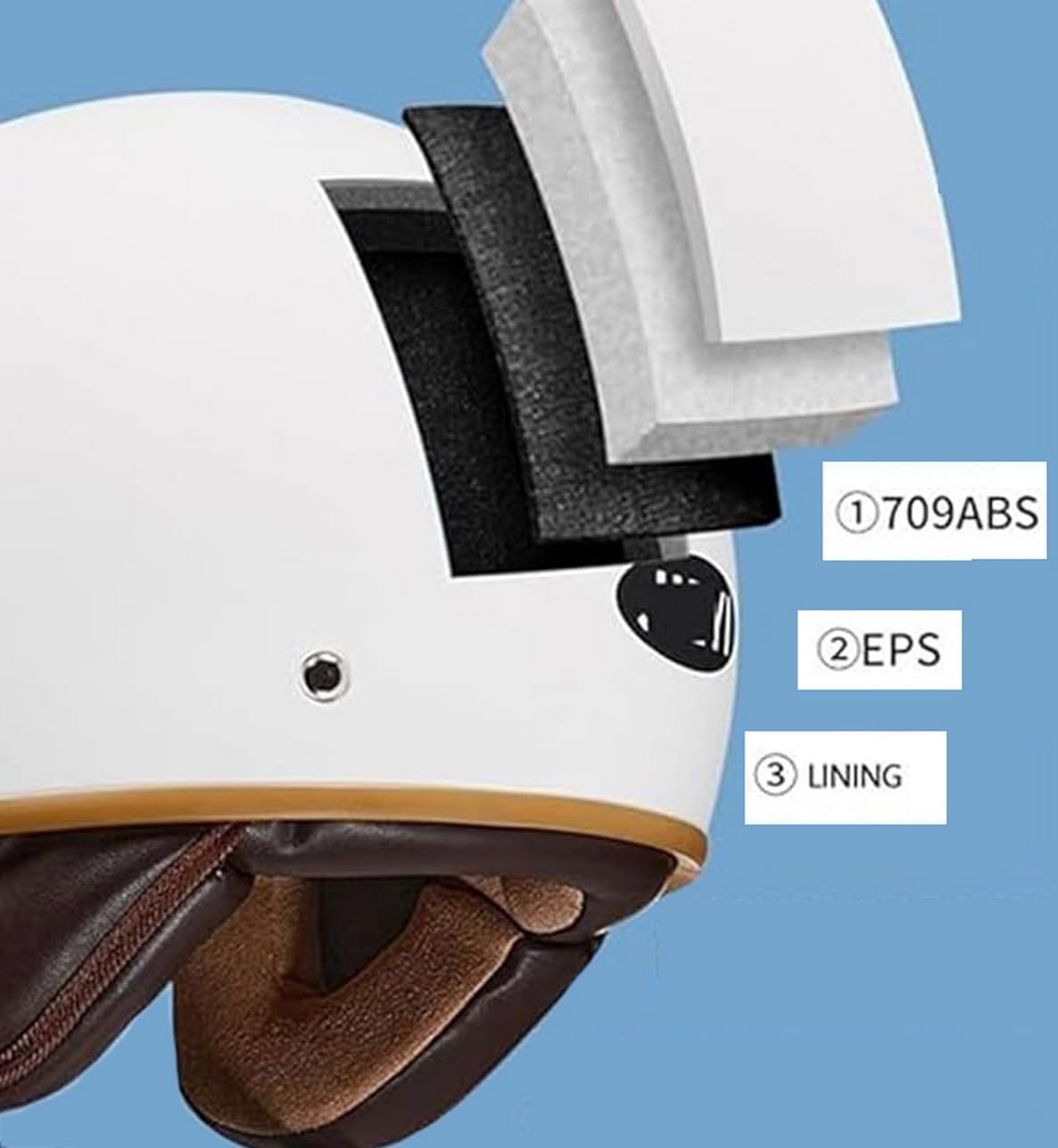 Casco Jet Retrò Per Moto E Scooter - Certificato ECE/DOT - Visiera Antigraffio, Fodera Rimovibile - Foto 11