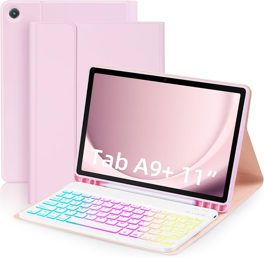 Galaxy Tab S7+ 5G 256GB ピンク キーボードカバー付き Amazon.com: Keyboard Case for Samsung Galaxy Tab A9+/Plus 11