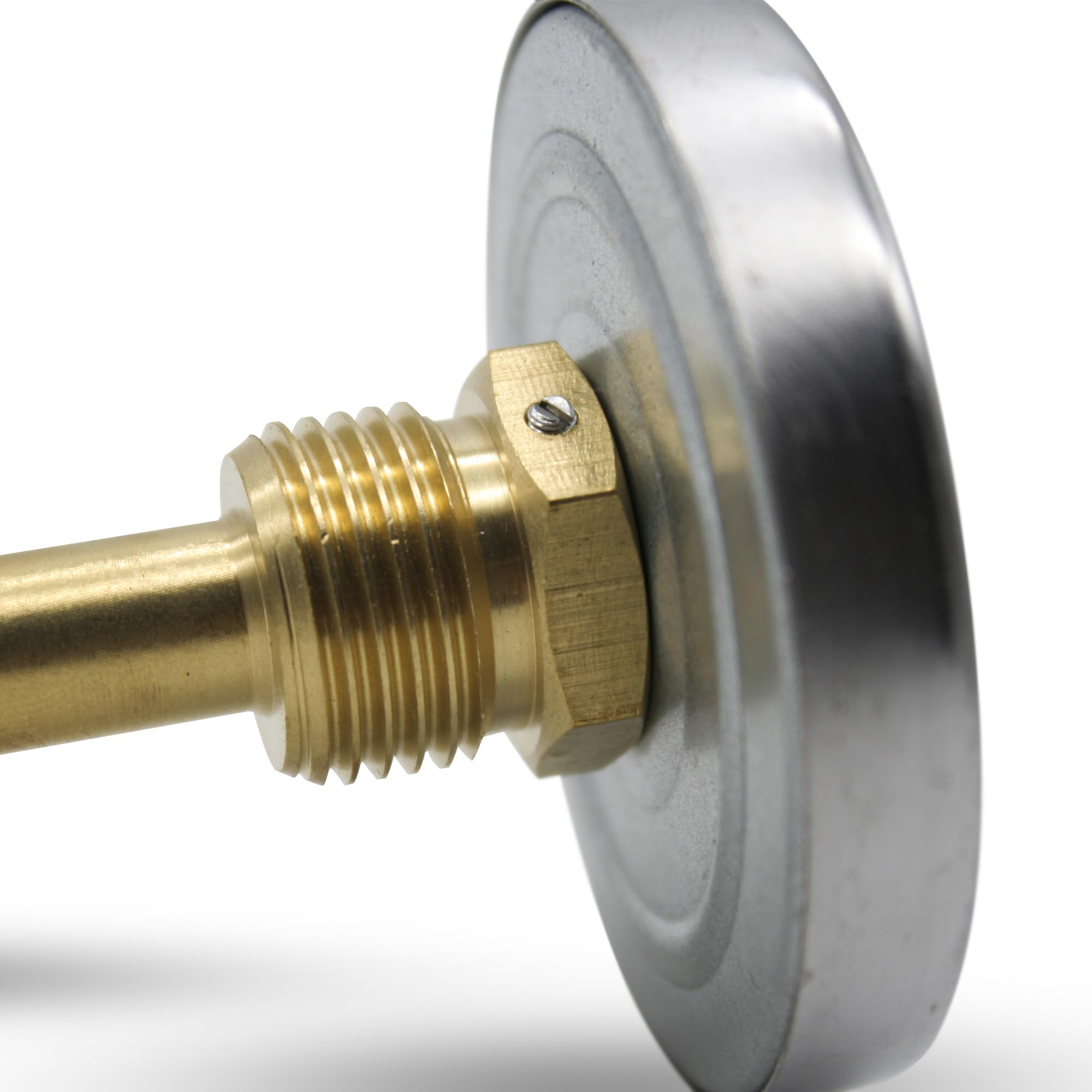 DOJA Barcelona | Termómetro para Tuberías y Caldera 0-120 ºC | Pack 1 | Ø63mm | Bimetalico | Para Cocina, Exterior y Agua Caliente