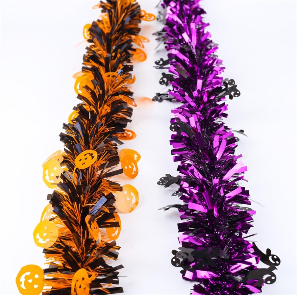 4 Ghirlande Halloween Orpelli 2 Metri - Decorazioni Per Esterni E Interni, Festa Spettrale - Foto 4