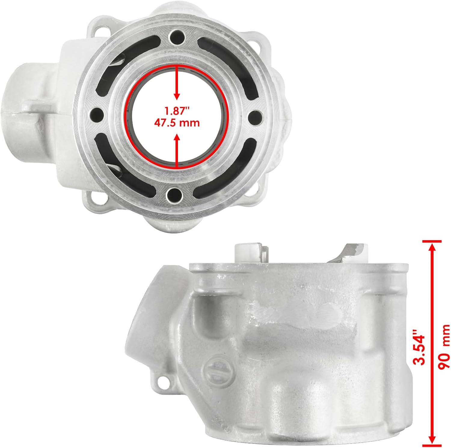 Powersports Replacement Parts for Cylinder Piston Ring for Yamaha 4ES-11311-10-00 4ES-11311-00-00 Bore 47.5mm Mod-C33C-60480