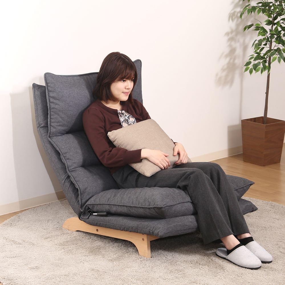 Amazon｜ダブルクッション 座椅子 フィット2 1P ダークグレー (BF-280