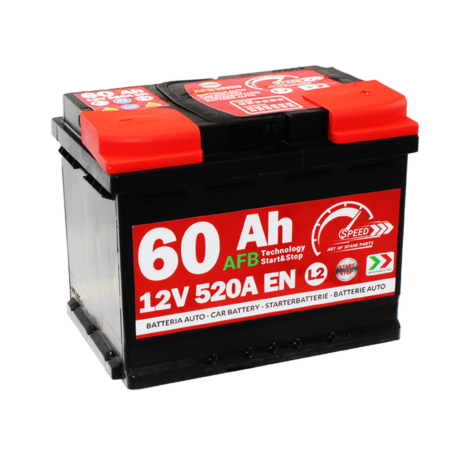 Batterie Auto Speed 60Ah AFB Start&Stop 520A 12V EFB Puissance Maximale