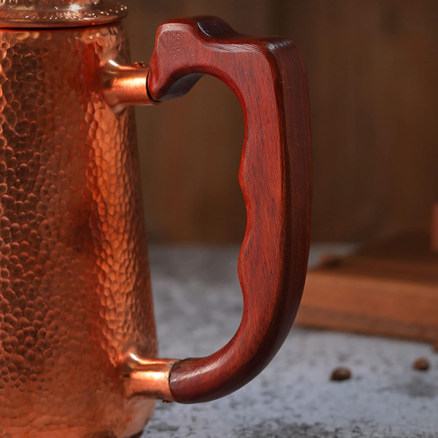 Pour Over Coffee Kettle, Coffee Gooseneck Teapot with Precision Pour Spout, Wooden handle, forCoffee and Tea, Home and outdoor, All Stovetops, 700ml