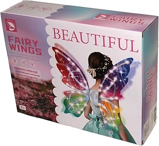 أجنحة الجنية للأطفال مع اضاءة ليد ملونة