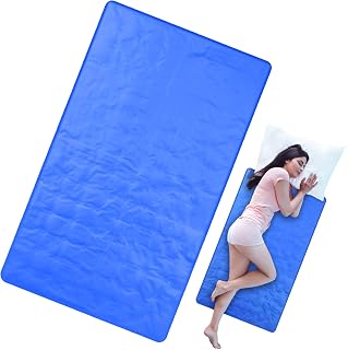 Drydiet Cooling Mattress Pad Mat - Gel Bed Cooling Pad for Hot Sleep, Pain Relief, Hot Flashes, Pets - No Electricity, 48x28 Inch Blue