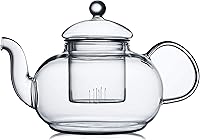 Vista 11 de CnGlass Calentador Universal de Tetera de Vidrio, Hecho a Mano con Vidrio Resistente al Calor y Sin Plomo, Calentador de Velas de Té 5.3