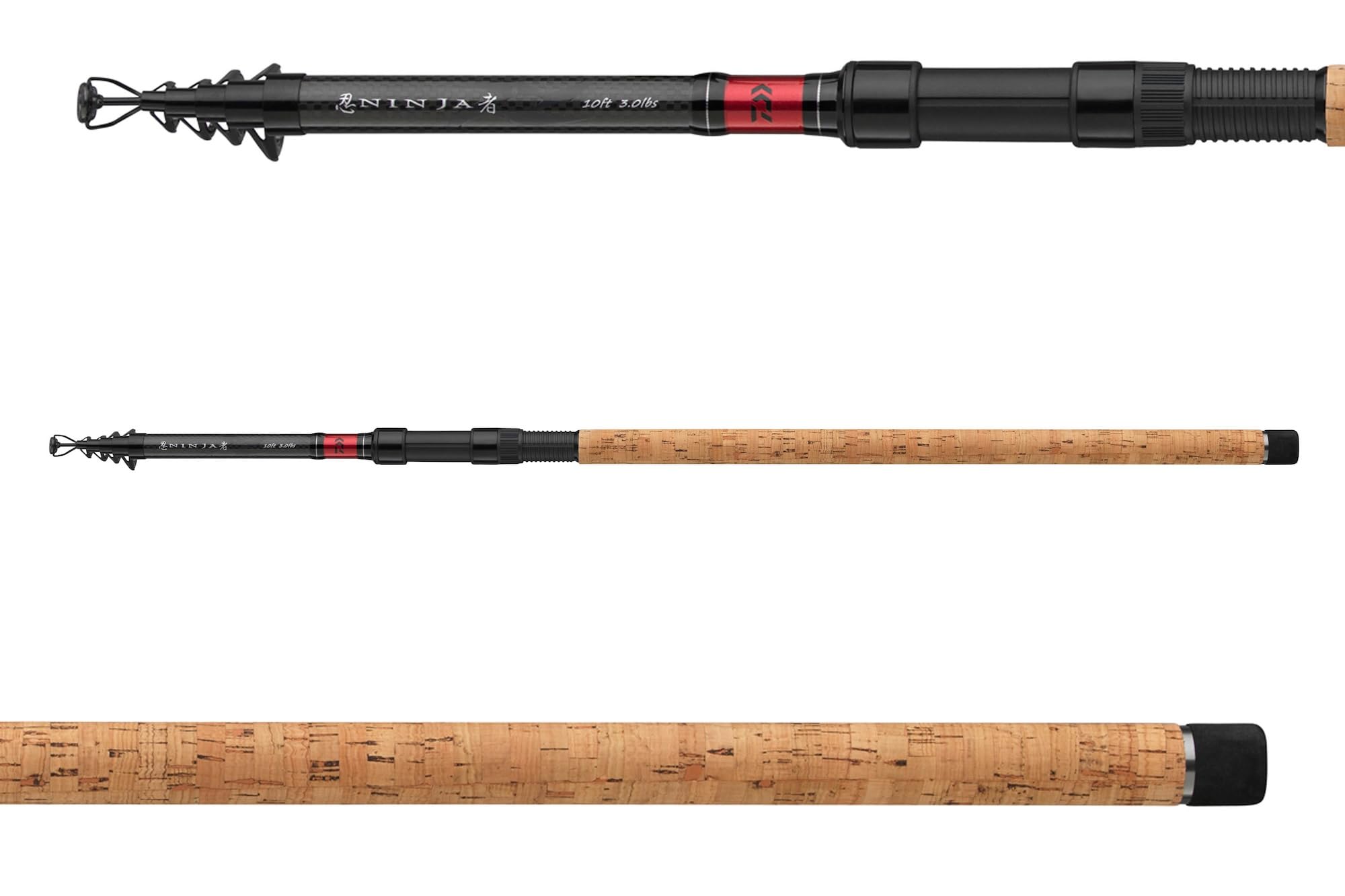 DAIWA Ninja X Tele - Caña de Pescar para Carpas, caña telescópica