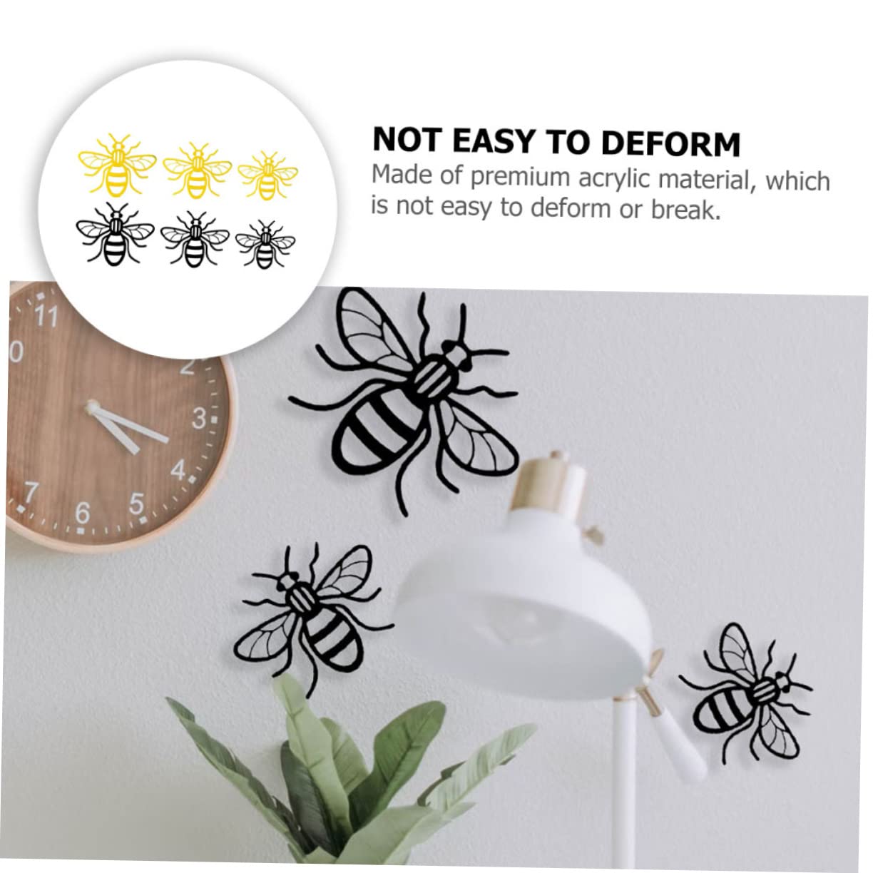 24pezzi Adesivi Decorazioni Autoadesive Set Dorati Facili Installare Su Lisce Come Finestre e Soffitti