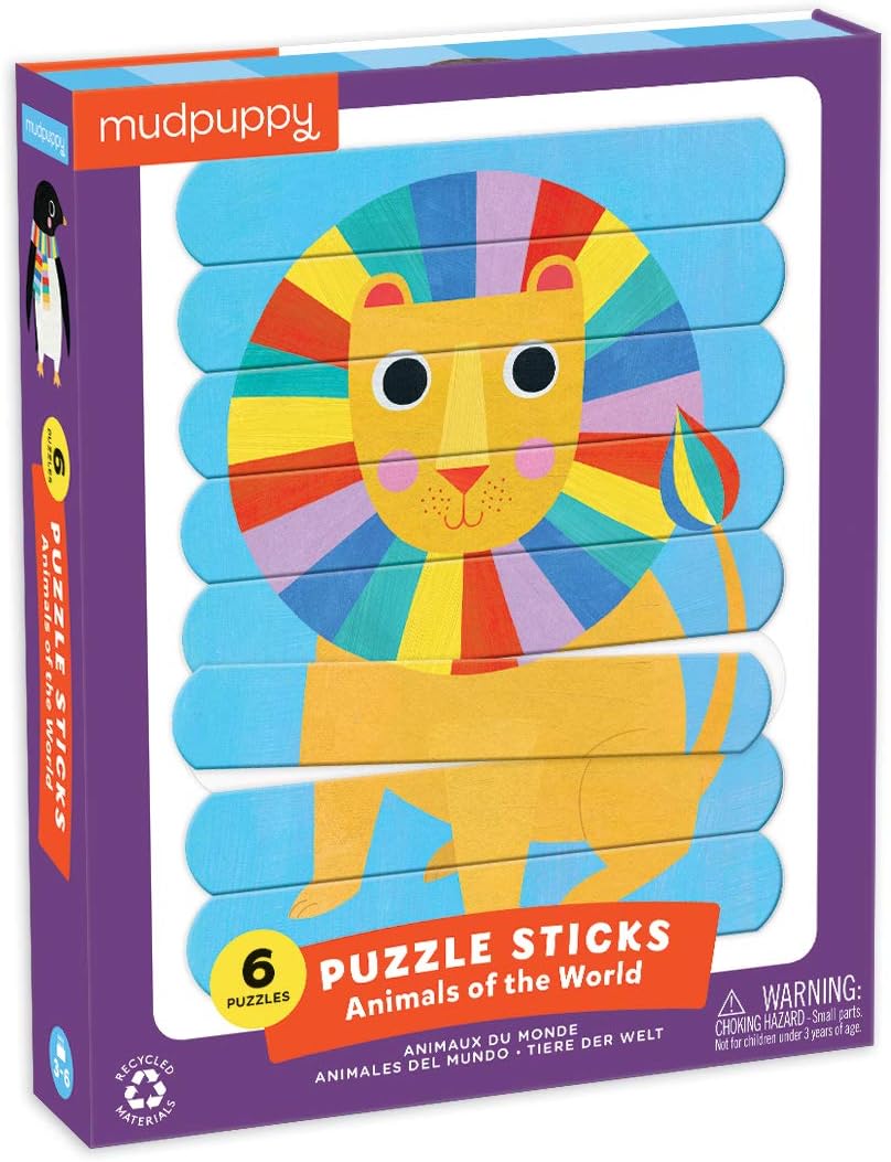 Animals of the World Puzzle Sticks