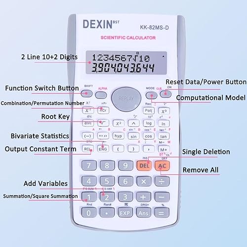 Miniatura 11 de Calculadoras científicas de escritorio, calculadoras científicas para estudiantes, calculadora científica 240 funciones 2 línea 10+2 dígitos
