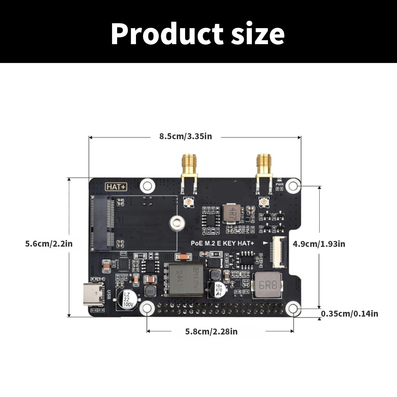 Placa adaptadora PCIe a E con función de alimentación a través de Ethernet E inalámbrica con interfaces de Antenas Módulo de Tarjeta de Red inalámbrica