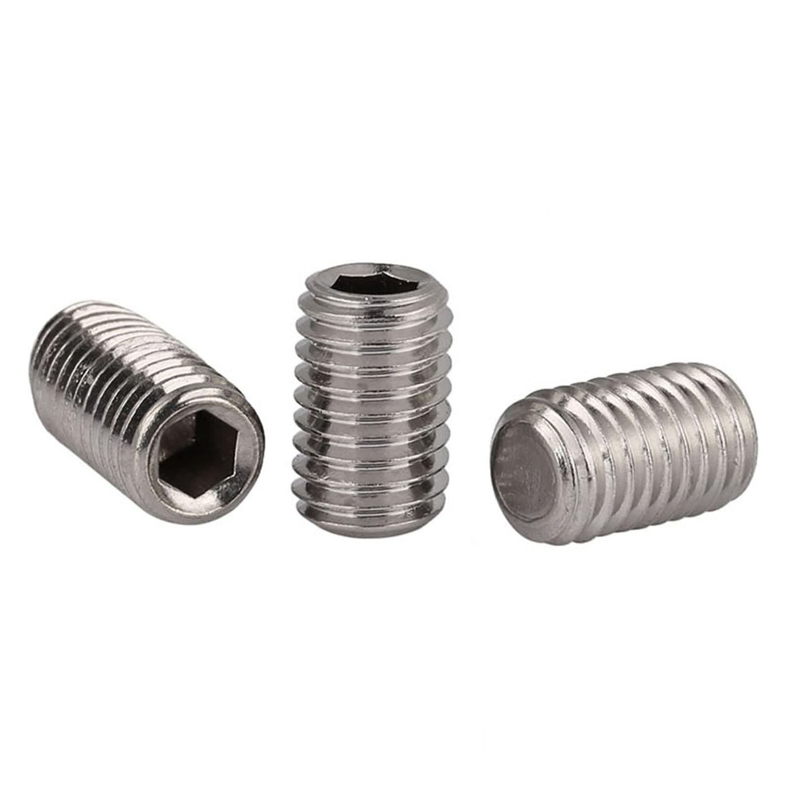 M8 X 1.0mm (8mm) FINE PITCH Grub Screws Socket SET 304 Stainless Steel DIN 913(M8X1.0X10mm-10pcs)