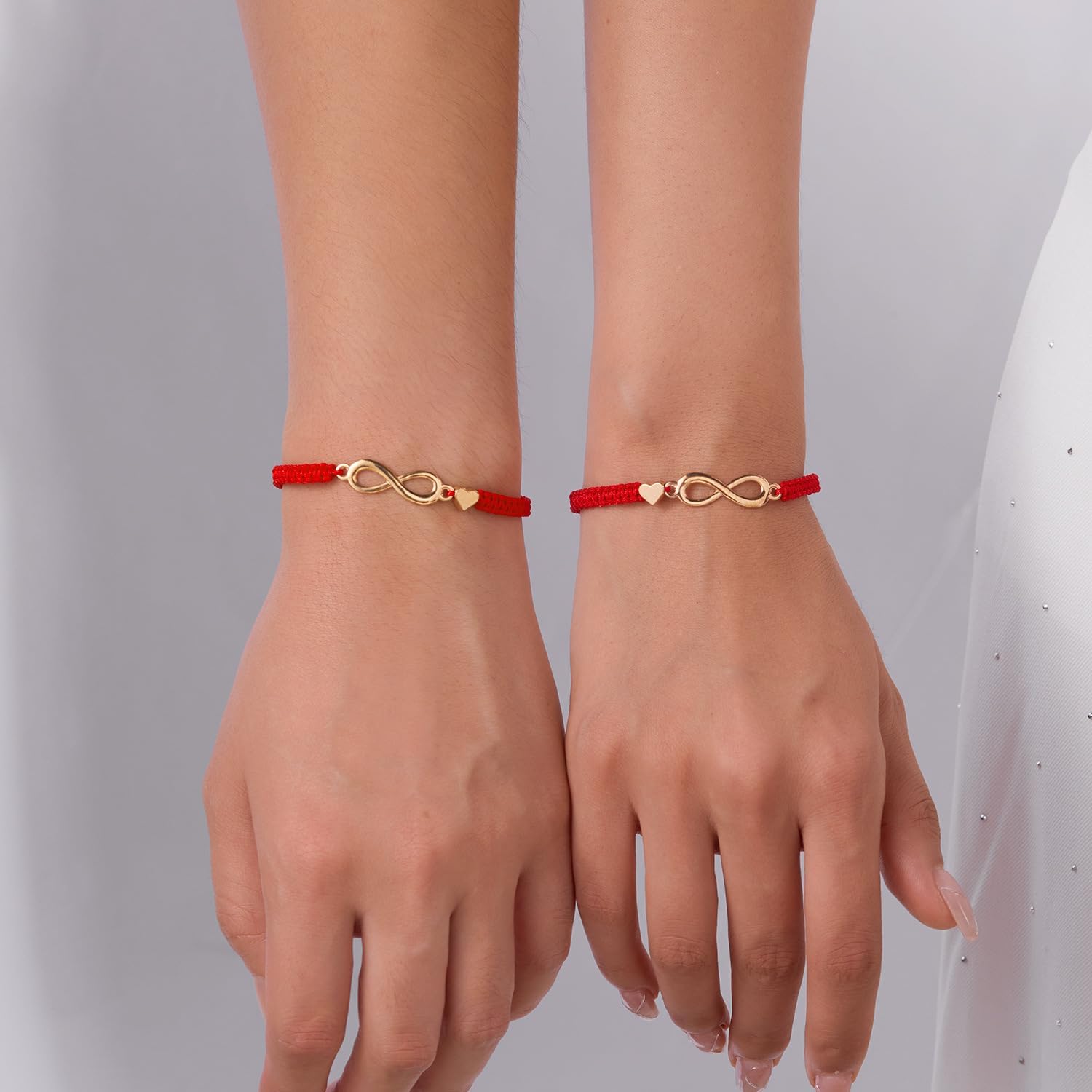 Simple Matching Braided String Rope Bracelets Handmade Love Heart Couple Relationship Friendships String Rope Bracelets Black Red Woven String Pinky Promise Gifts - Image 6