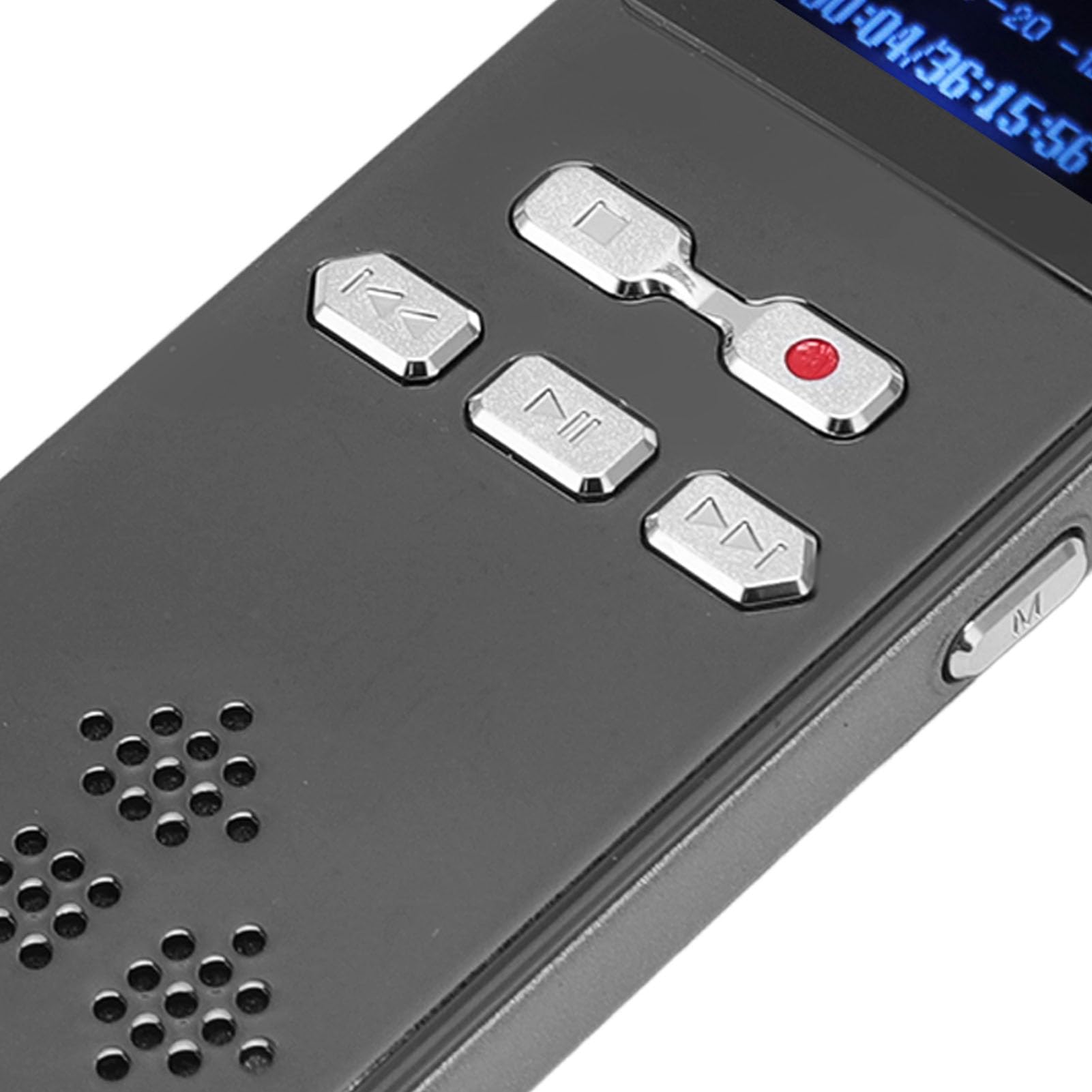 Registratore Vocale Digitale Portatile Schermo HD Stereo Registratore MP3 con Doppio Microfono Ricaricabile USB per Conferenze (32G)