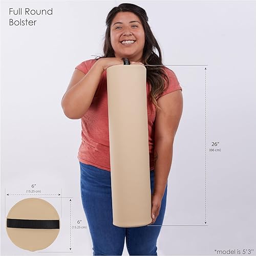 Miniatura 4 de EarthLite Almohada de masaje redonda completa, duradera, fácil de limpiar 100% tapicería de poliuretano con asa de correa/calidad profesional sin