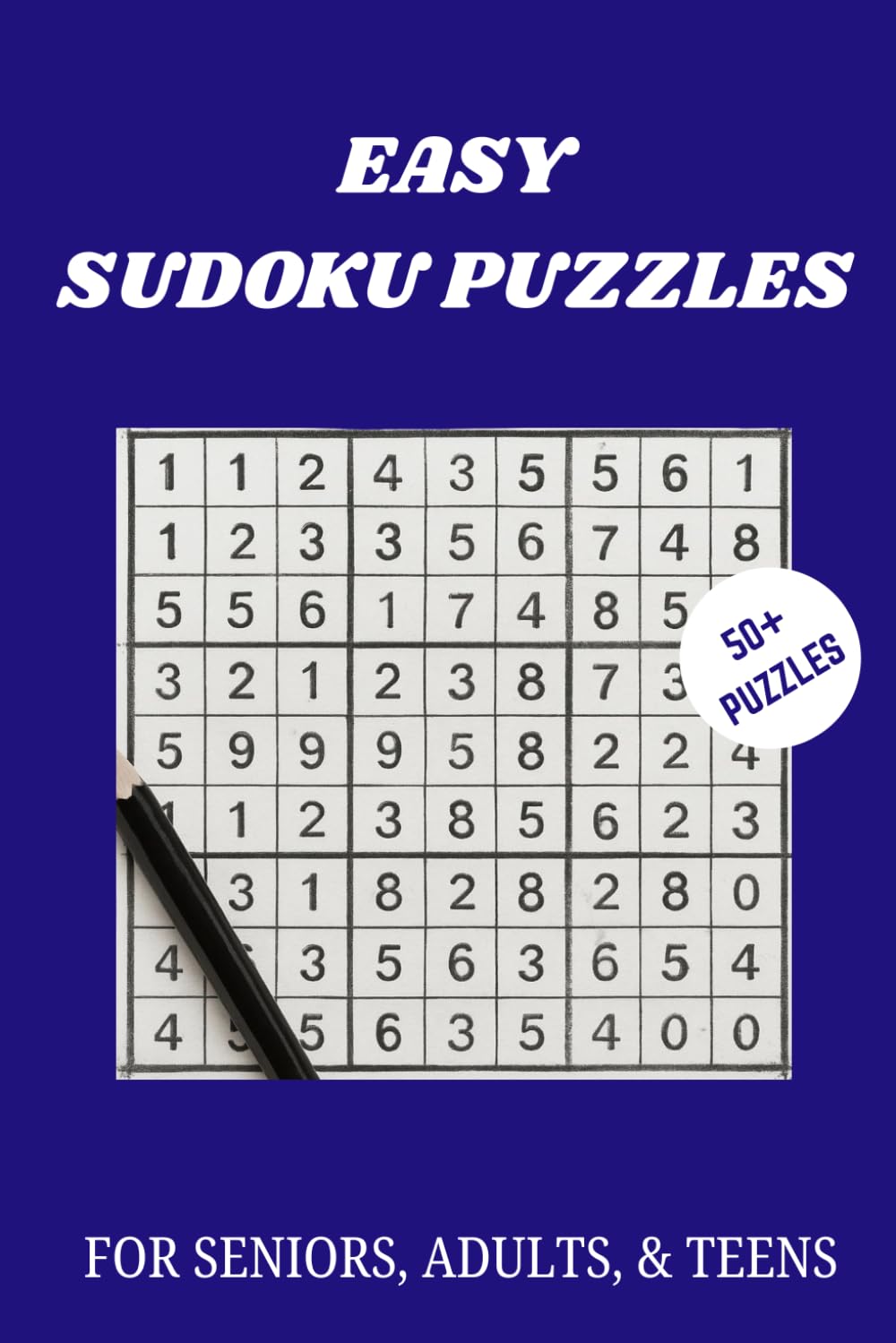 Easy Sudoku Puzzles: 50+ Gentle Brain Training Puzzles for Seniors, Adults, & Teens