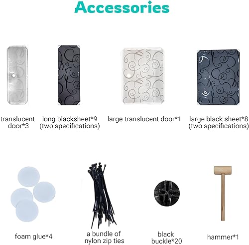 Miniatura 6 de Armario de almacenamiento de 4 zapateros con puertas, armario de almacenamiento de zapatos con puerta, organizador portátil de zapatos, cubo