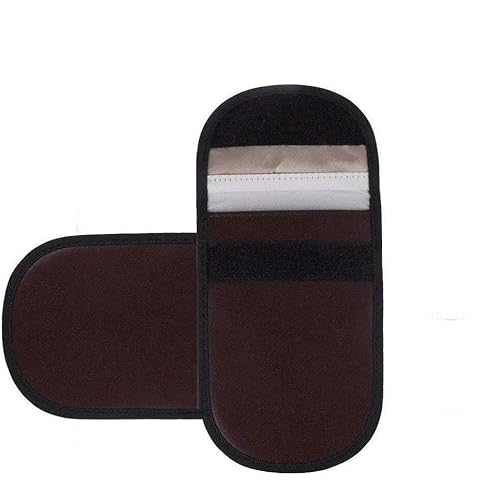 REALMAX 【Confezione da 2 custodie protettive per chiavi auto con blocco del segnale, custodia protettiva Faraday in stagno RFID, porta tessere, portafoglio senza chiave, dispositivo antifurto per la