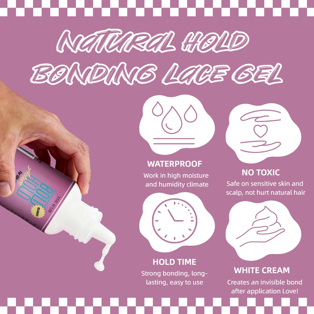 Wig Glue,Pegamento Adhesivo Invisible para Pelucas,Pegamento Para Peluca para Pelucas de Encaje y Postizos,Fijación Fuerte,Unión Invisible,Resistente al Agua y al Aceite,38 ml