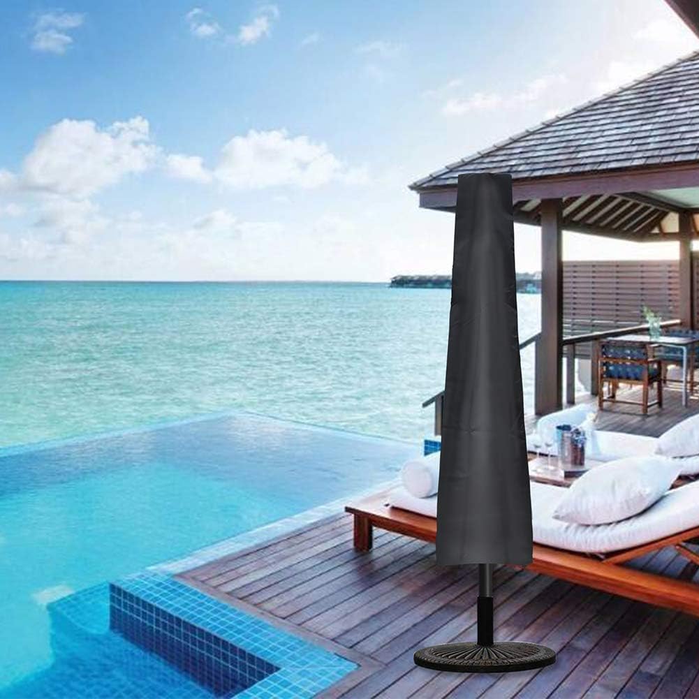 Housse de protection parasol déporté imperméable fermeture éclair 2,1 m à 3,4 m extérieur résistant aux déchirures