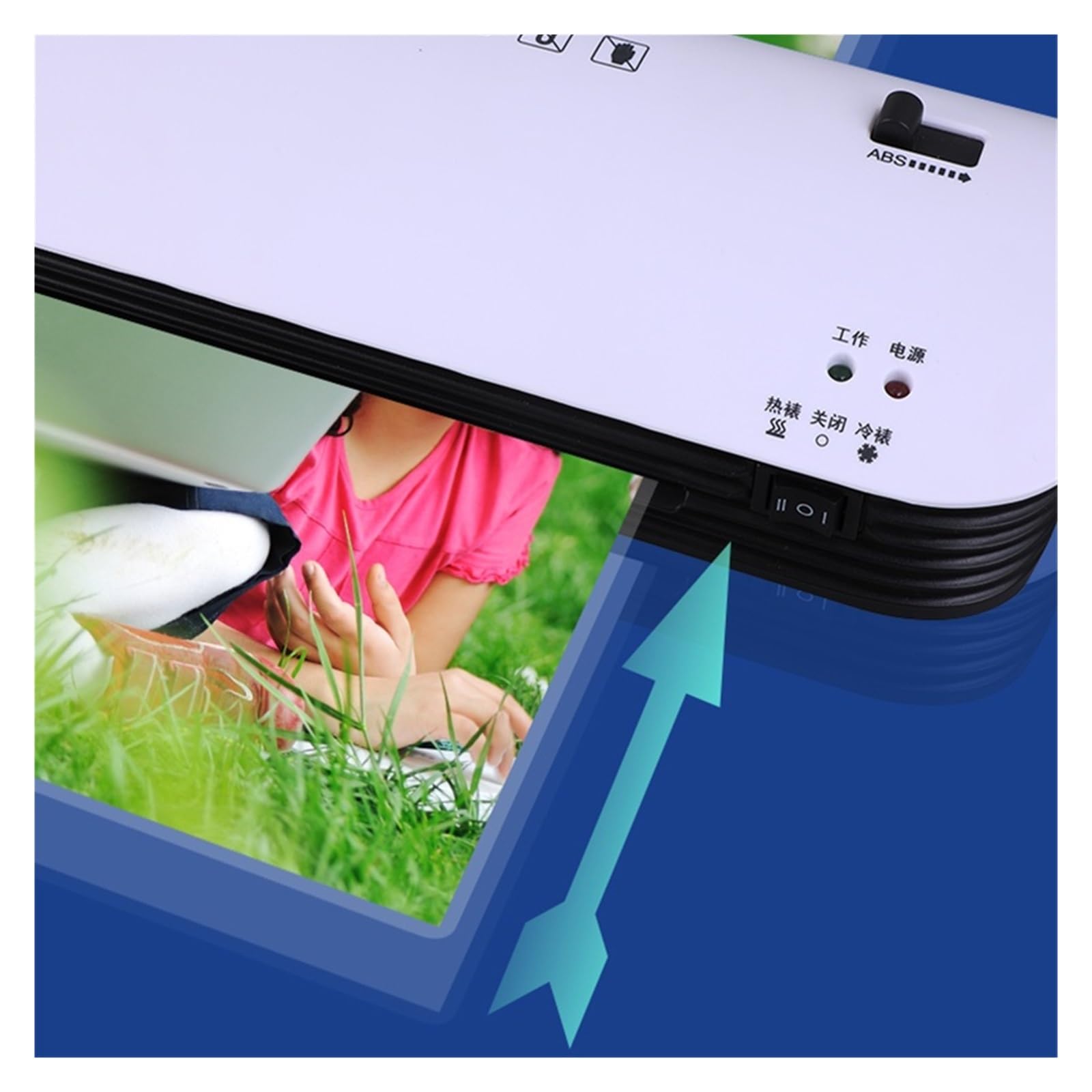 Laminatore fotografico A4 Macchina for colla Laminatore for piccoli uffici domestici Macchina for pellicola termoplastica sigillante Laminatore fotografico commerciale Per ufficio, scuola