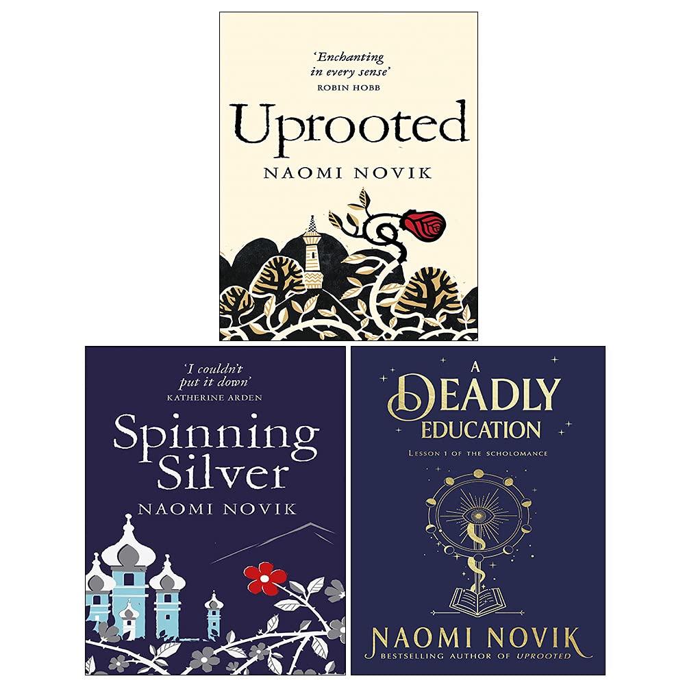 Naomi Novik 3 Books Collection Set (Uprooted, Spinning Silver & A Deadly Education)