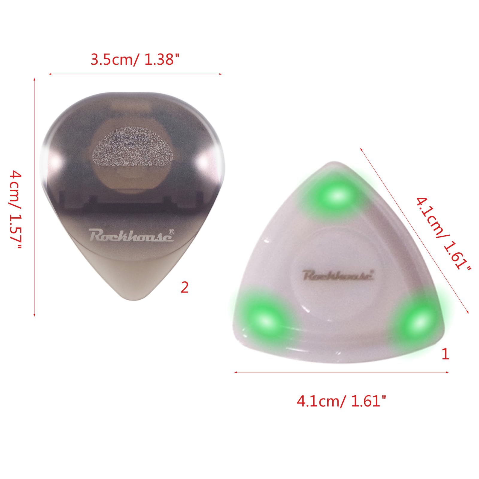 Plettro luminoso per chitarra folk unico plettro per chitarra acustica con luce LED reolacement antiscivolo luce colorata plettro per chitarra a LED Accessori per chitarra acustica