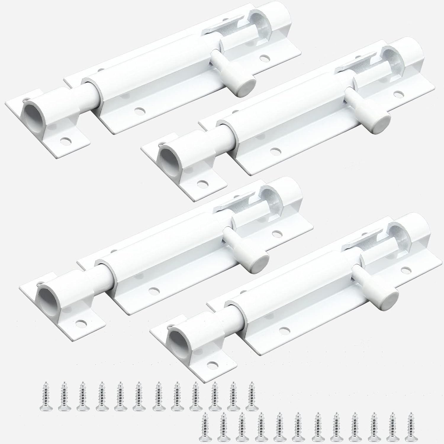 Zorfeter 4Pcs Heavy Duty 3 Inch Barrel Bolt Latch Locks, Aluminum Alloy