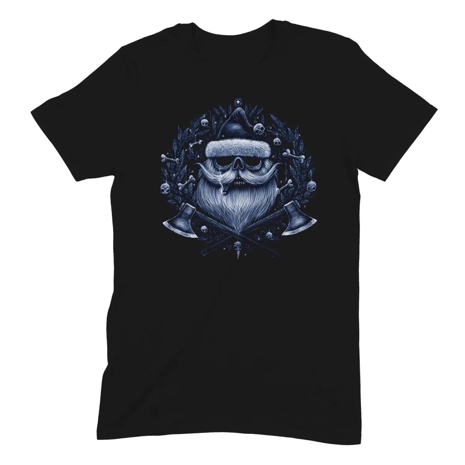 Viking Gothic Santa Claus Christmas Mens T Shirt XL Black