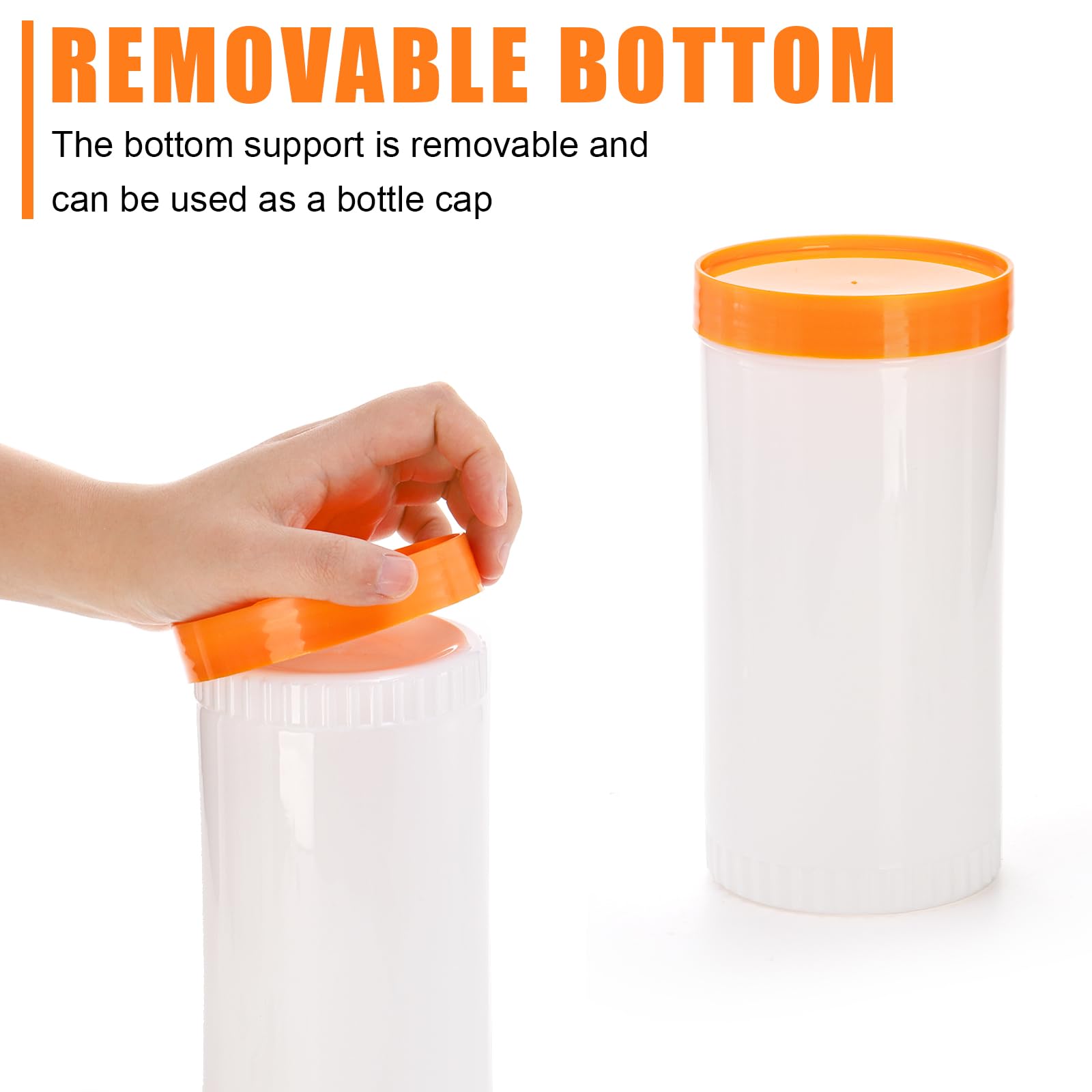 Paquete de 6 botellas de plástico para verter jugos con 12 botellas de acero inoxidable, dispensadores de jugo de plástico de 34 onzas para bar, hogar, cocina, suministros de fiesta 3