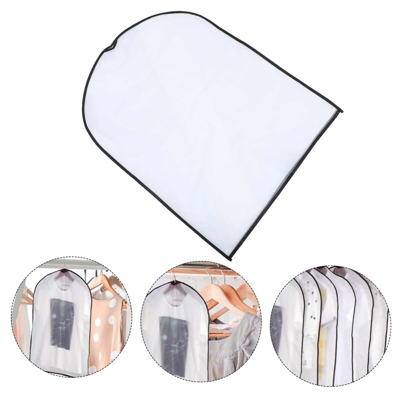 10 piezas Unidades Bolsas Protectoras para Ropa Colgante Funda Ligera y Translúcida para Trajes y Abrigos Polvo Hogar y Armario