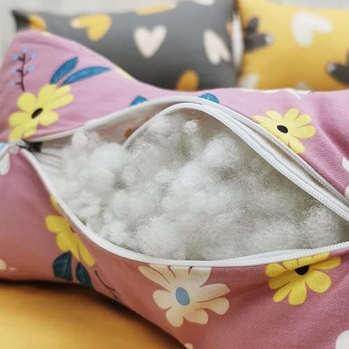 Miniatura 4 de Almohadas para el cuello y cervical en forma de hueso de perro para viajes con funda extraíble y lavable para reposacabezas de confort en coche,