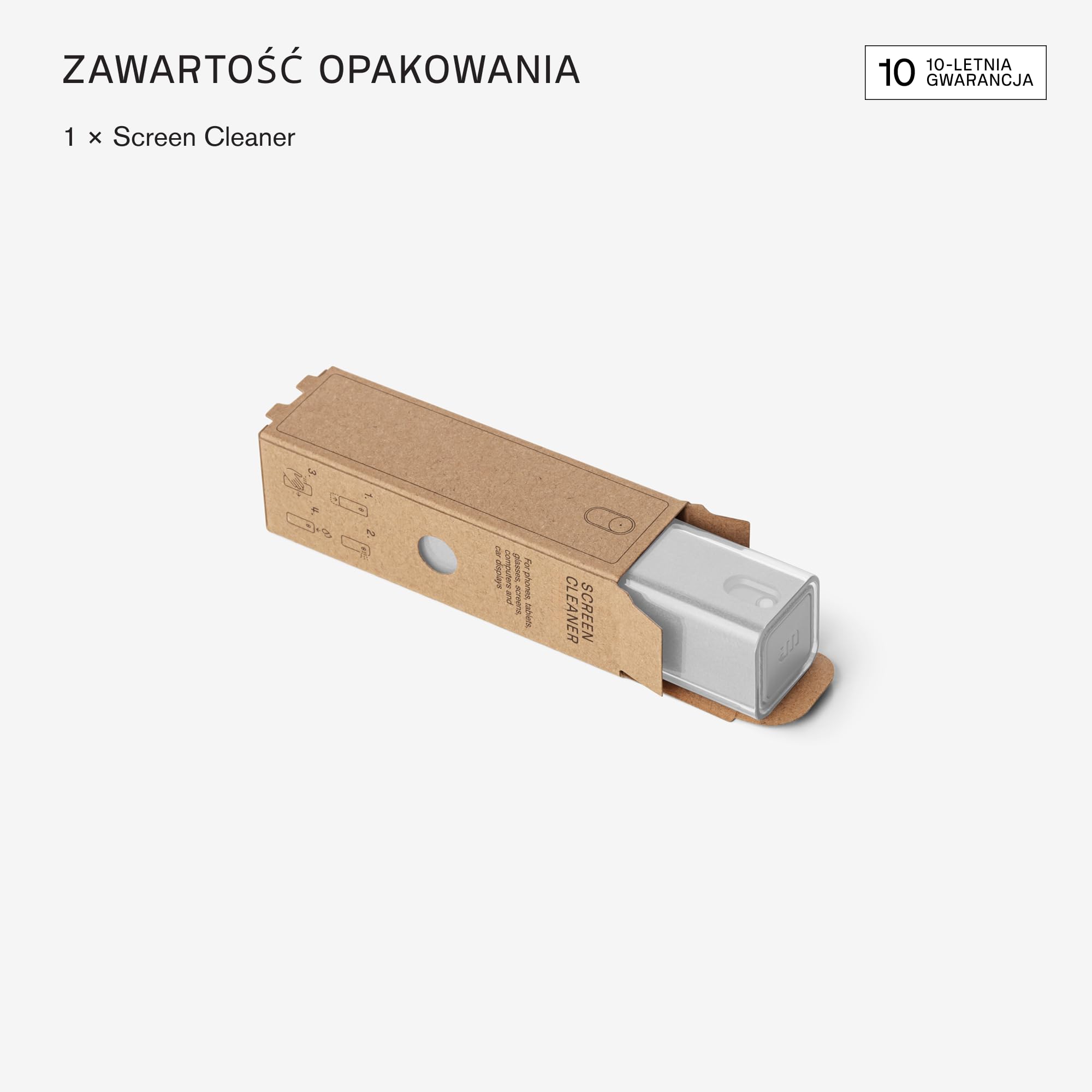 am Zestaw do czyszczenia ekranu z atomizerem 2 w 1 – środek do czyszczenia wyświetlaczy do smartfona, tabletu, laptopa i auta – screen cleaner z mikrofibrą (jasnoszary, 1 szt.)