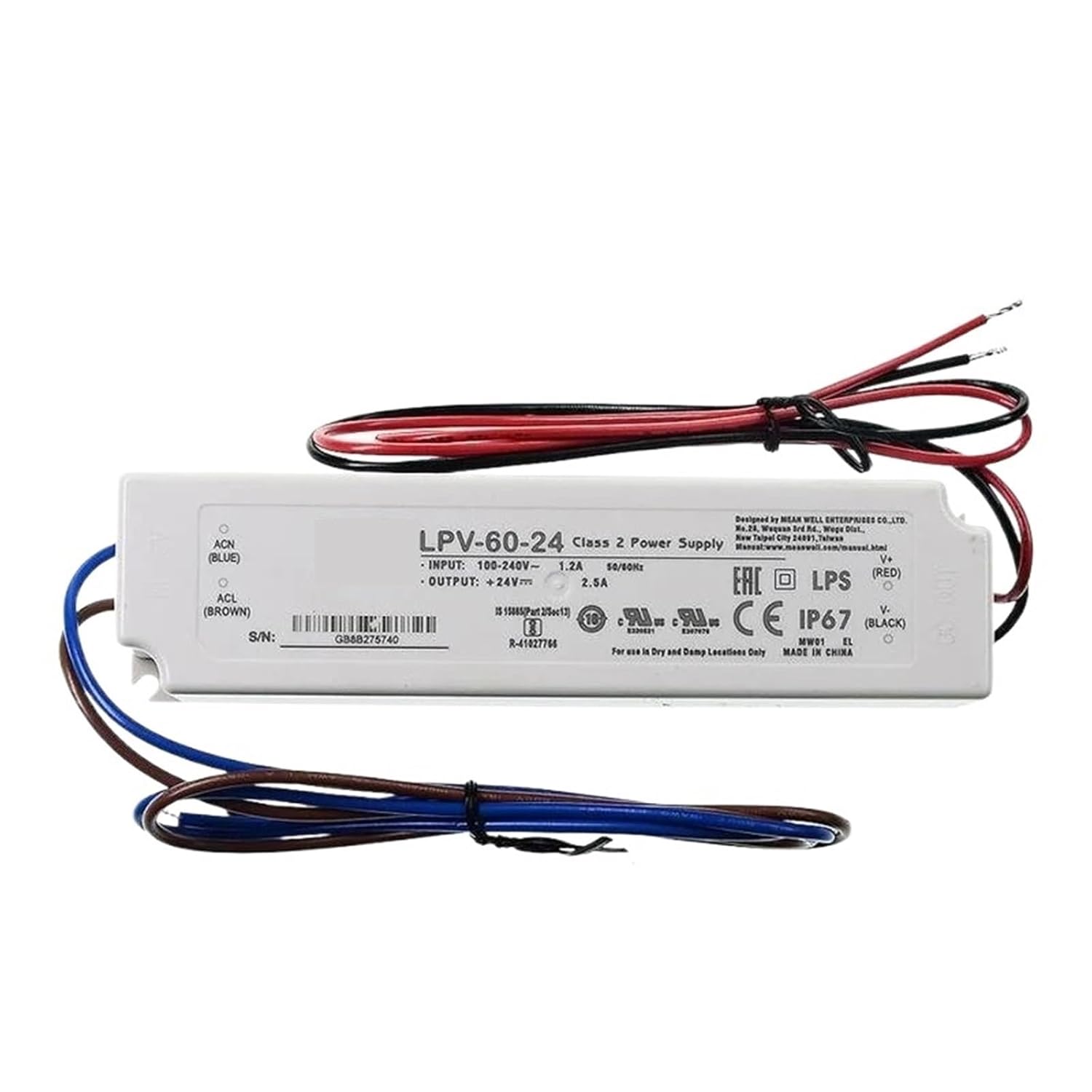 LPV-60 LPV-60-12 LPV-60 12V LED Power Supply 60W 5A