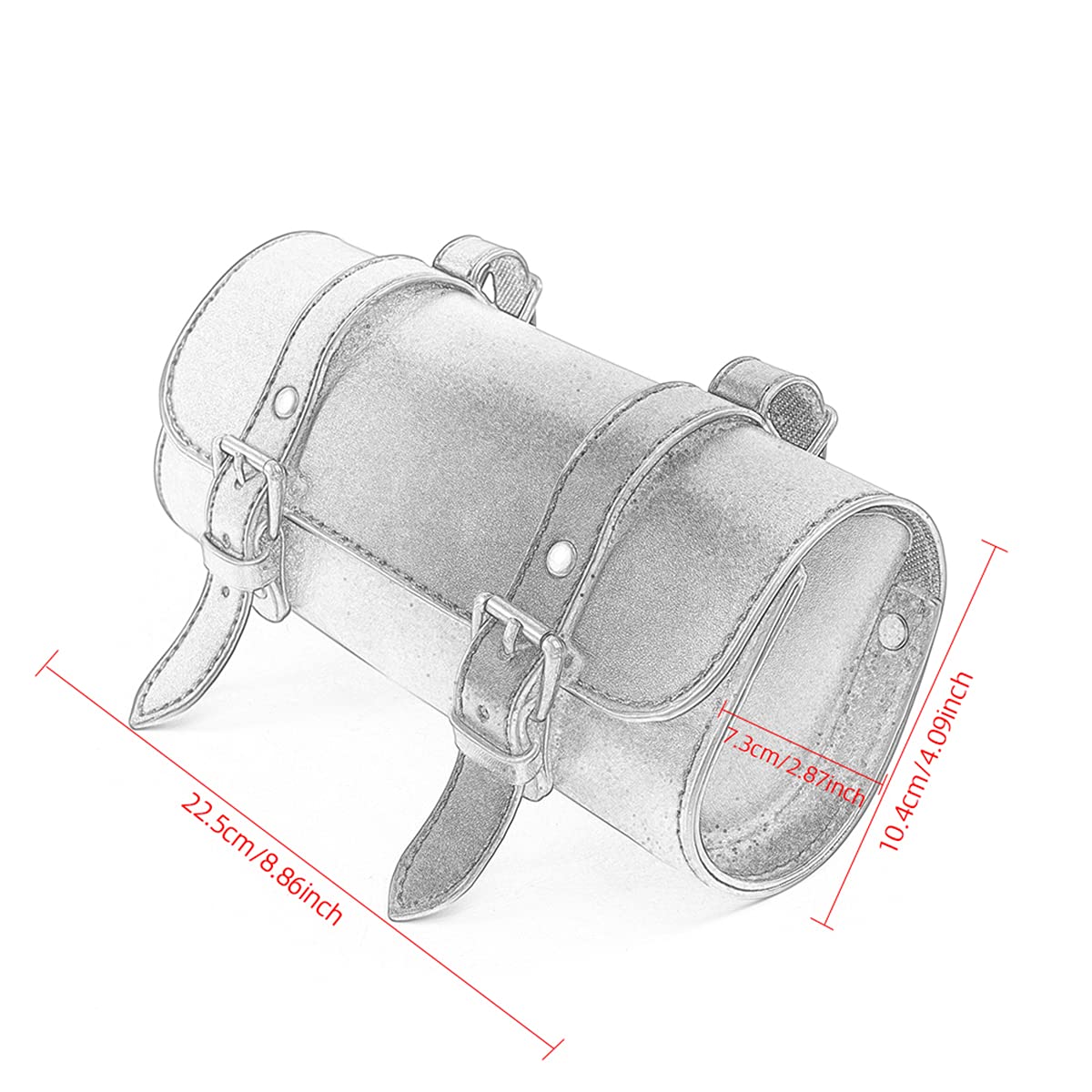 Motorrad Satteltasche Mini Motorradgabel Lenker Pu Leder Werkzeug Aufbewahrungstasche (A)