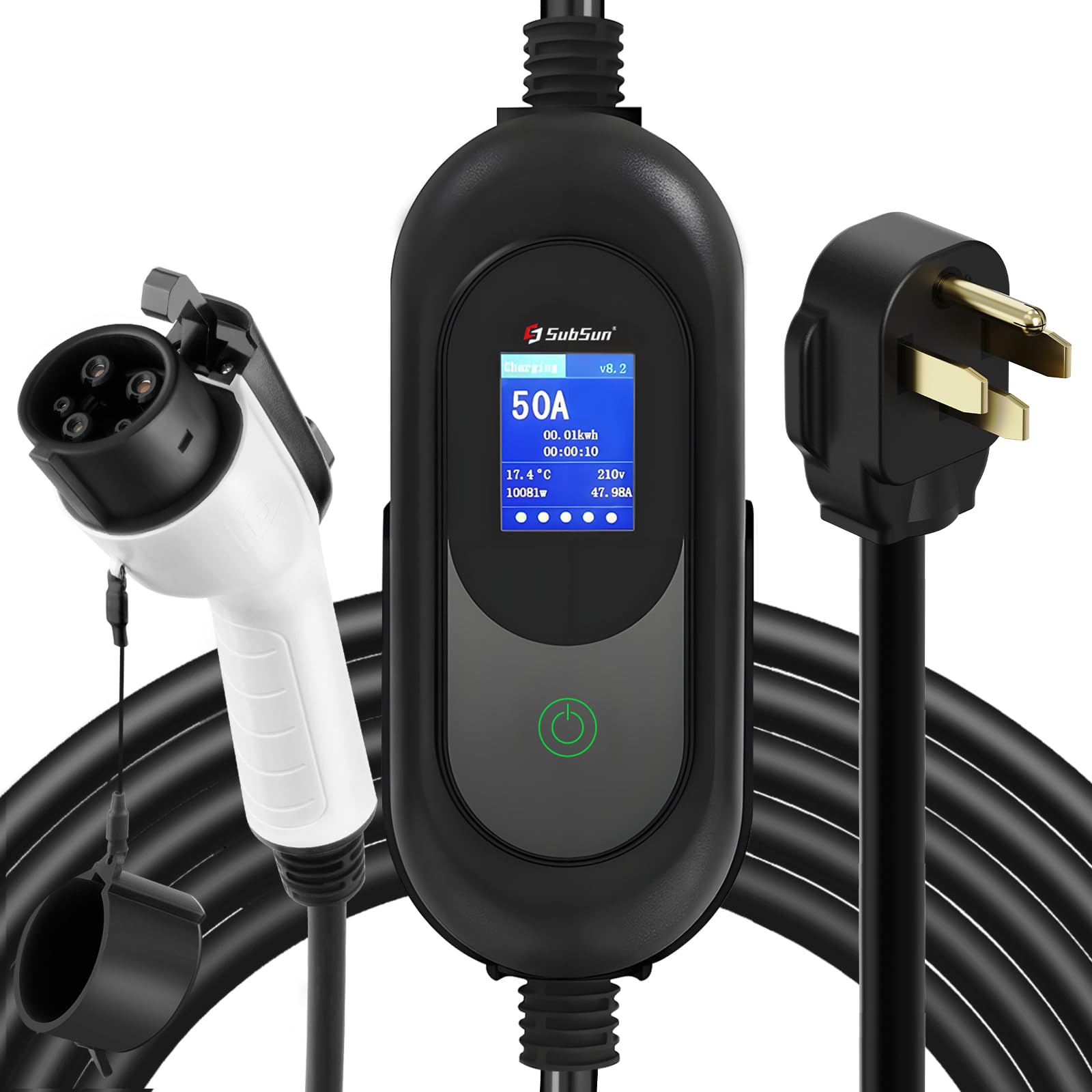 Amazon.com: SubSun Tesla Level 2 EV Charger 50Amp,240V Portable EV